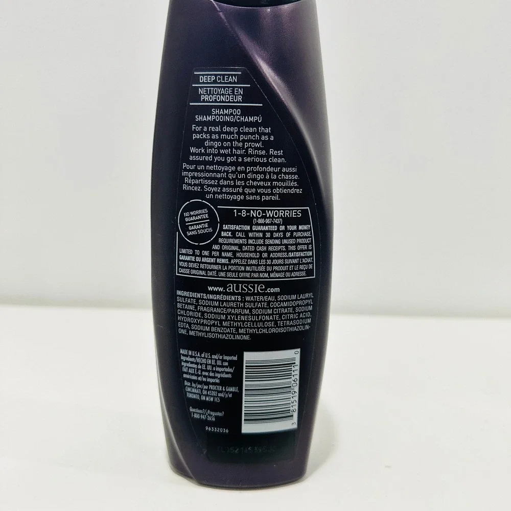 Aussie Men Deep Clean Shampoo 13.5 FL OZ 400 mL Bottle NOS NEW Discontinued